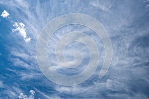 Beautiful sky background with picturesque cirrostratus clouds