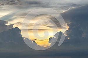 Beautiful sky with clouds background. The softness of the clouds and the brightness of the sky. Light blue background