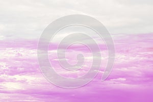 Beautiful sky and clouds in soft pastel color.Soft  cloud in the sky background pink tone.