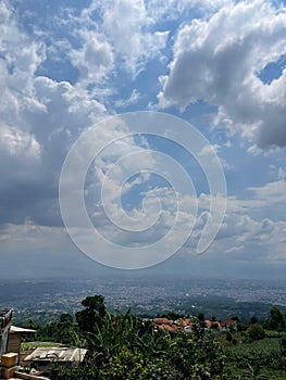 Beautiful sky in lembang Bandung photo