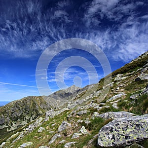 Beautiful sky in the mountains