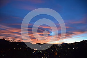 The beautiful sky over Lake Como