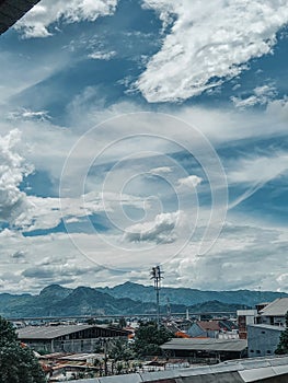 The beautiful sky on rooftop