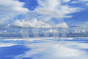 Beautiful sky and sea with nice reflection