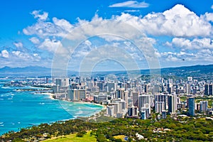 Beautiful Skyline of Oahu,Hawaii