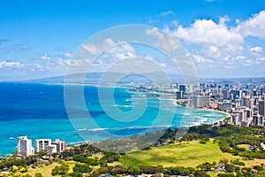 Beautiful Skyline of Oahu,Hawaii