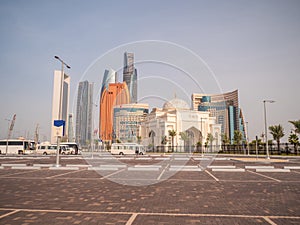 Beautiful skyscrapers of abu dhabi. United Arab Emirates.