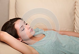 Beautiful sleeping young woman