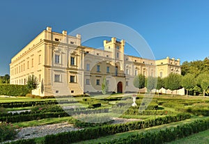 Beautiful Slezske Rudoltice castle in Czech republic