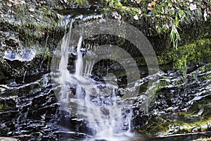 Beautiful slow shutter speed on waterfalls in south wales
