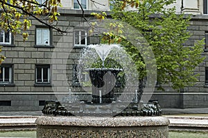 Beautiful small fountain water in front of the presidency in  the city center, Sofia