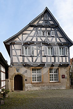 Beautiful small half timbered house in germany