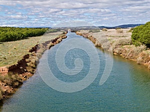 Beautiful small river between Albufeira and Vilamoura in Portugal