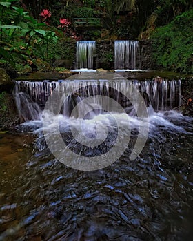 Beautiful Small waterfall in cipanas cianjur photo