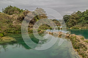 beautiful small waterfalls, Waterfall hidden in the & x28;EL SALTO-EL MECO& x29; san luis potosi Mexico photo