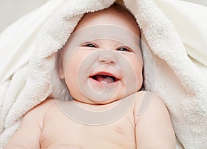 A beautiful smiling baby