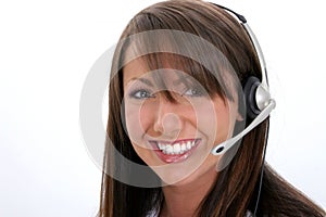Beautiful Smiling Customer Service Representative