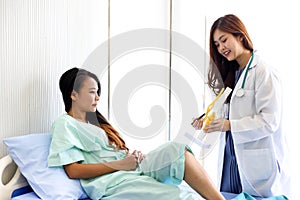 Beautiful Smiling medical doctor woman with stethoscope patient