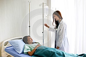 Beautiful Smiling medical doctor woman with stethoscope patient