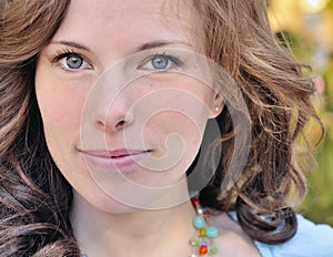 Beautiful Smiling Woman 20s Portrait photo