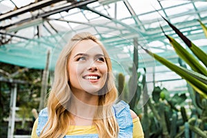 beautiful smiling young blonde woman