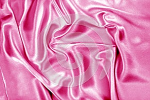 Beautiful smooth pink silk, drapery textile