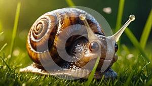 beautiful snail close up