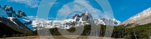 Cerro Castillio mountain national park panorama in Chile, Aysen, Ptagonia photo