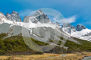 Cerro Castillio mountain national park in Chile, Aysen, Ptagonia photo