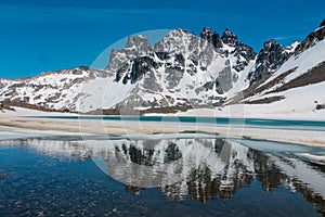 Cerro Castillio mountain national park in Chile, Aysen, Ptagonia photo