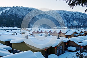 The beautiful snow village