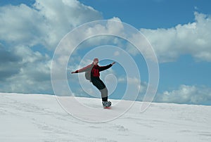 Beautiful snowboarder