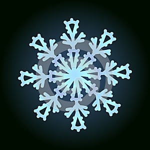 beautiful snowflake for winter design, symbol of new year and christmas holidays