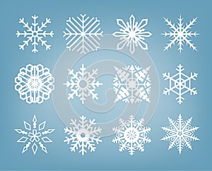 Beautiful snowflakes set - winter series