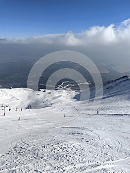 Beautiful snowy hills in High Tatras mountains, Slovakia