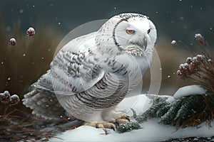 Beautiful Snowy Owl Picture set. taking flight, prey in the snow, spreading its wings and more.