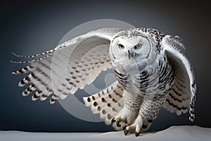 Beautiful Snowy Owl Picture set. taking flight, prey in the snow, spreading its wings and more.