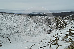 Beautiful Snowy River Just Before The Jump Of The River Snowy Nervion. Nature Landscapes Snow.