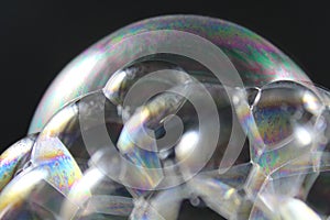 Beautiful soap bubble with vivid colors and very different to all photo