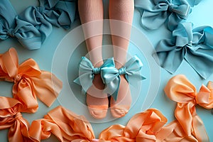 Beautiful socks decorated with bows are a symbol of hyper-femininity and reflect changes in public sentiment, where bows