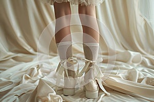 Beautiful socks decorated with bows are a symbol of hyper-femininity and reflect changes in public sentiment, where bows