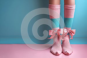 Beautiful socks decorated with bows are a symbol of hyper-femininity and reflect changes in public sentiment, where bows