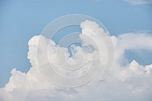 Beautiful soft white clouds against blue sky