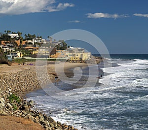 Beautiful Southern California Beach with Mansions