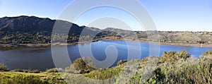 Lake Hodges Panoramic Landscape From Fletcher Point in San Dieguito River Park