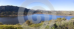 Lake Hodges Panoramic Landscape From Fletcher Point in San Dieguito River Park photo