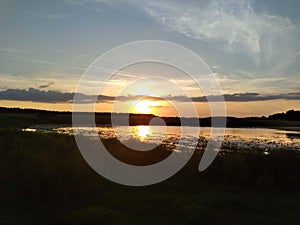 Beautiful Southern Sunset in Autumn