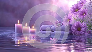 Purple Serenity Spa Scene photo