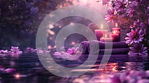 Purple Serenity Spa Scene photo