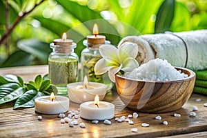 Beautiful Spa Setting Close-up Image